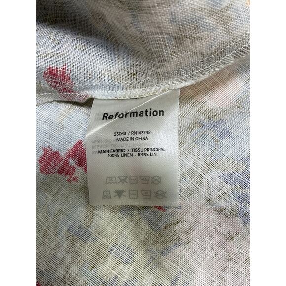 Reformation 'Amethyst' Yellow Linen Dress Size 4 - Picture 4 of 4